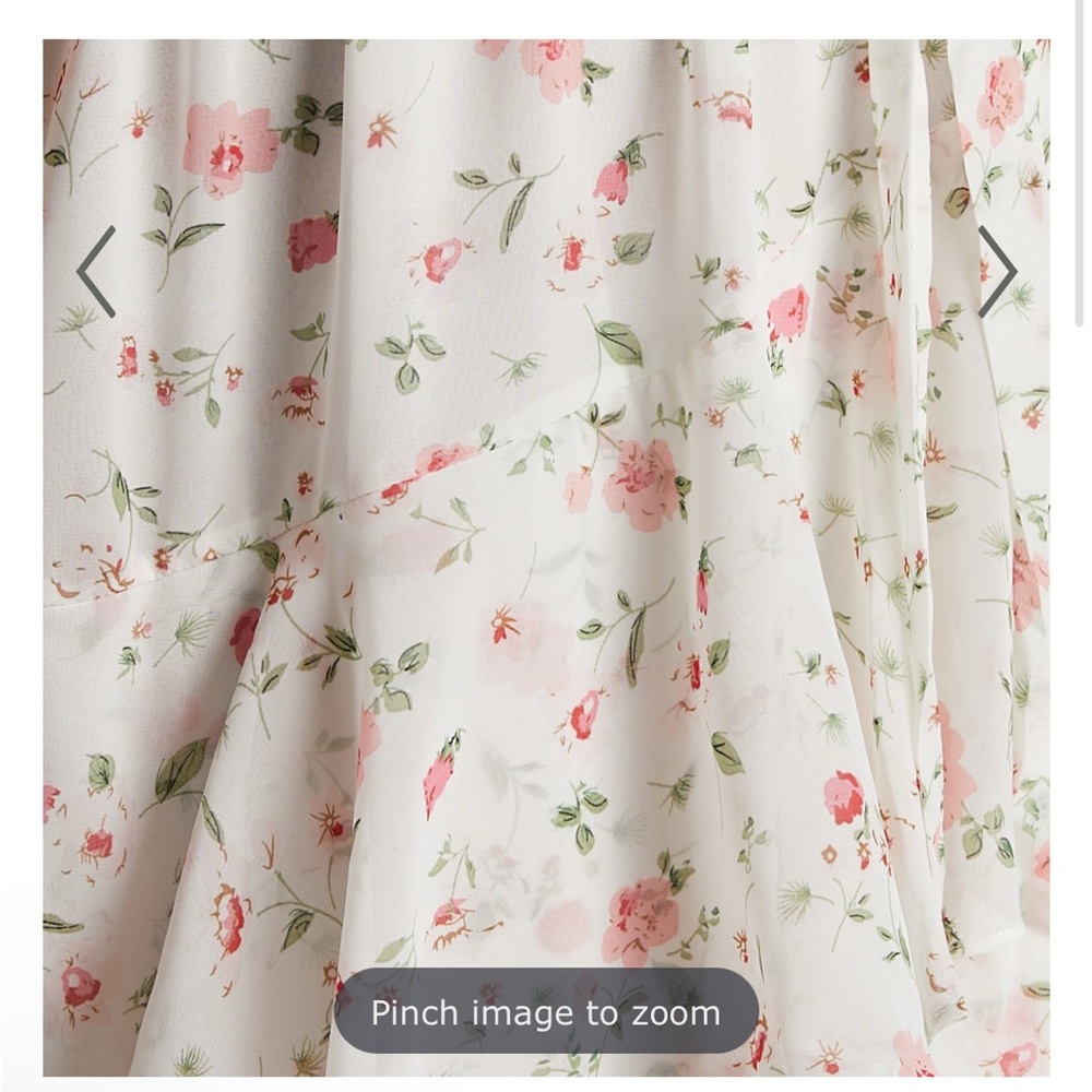 NWOT NBW Showpo One Shoulder Tiered Floral White Midi Dress - Picture 6 of 7